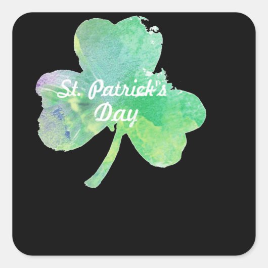 Happy St Patrick Day Vierkante Sticker (Voorkant)