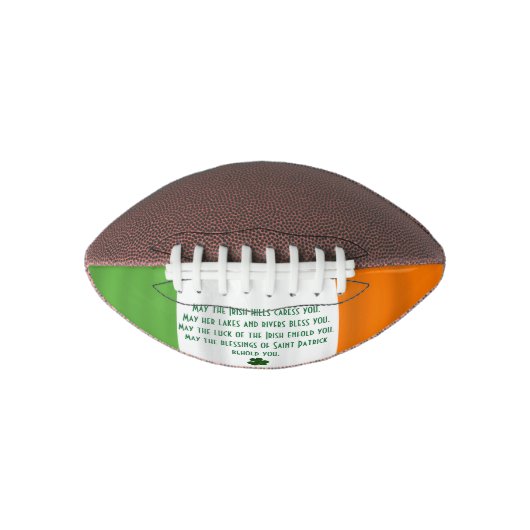 Happy St. Patrick Irish Blessing Flag Shamrock American Football (Voorkant)