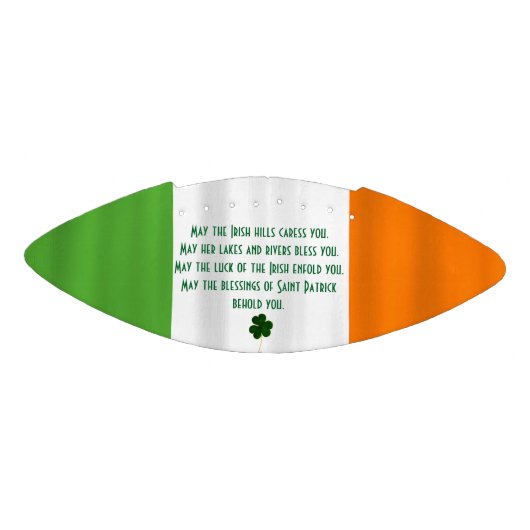 Happy St. Patrick Irish Blessing Flag Shamrock American Football (Paneel)