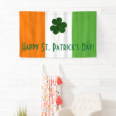 Happy St. Patrick Irish Colors Shamrock Banner (Insitu)