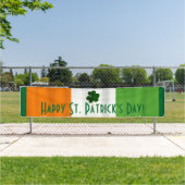 Happy St. Patrick Irish Colors Shamrock Banner (Insitu)