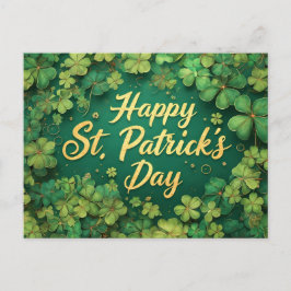 Happy St. Patrick’s Day Clover Design Briefkaart