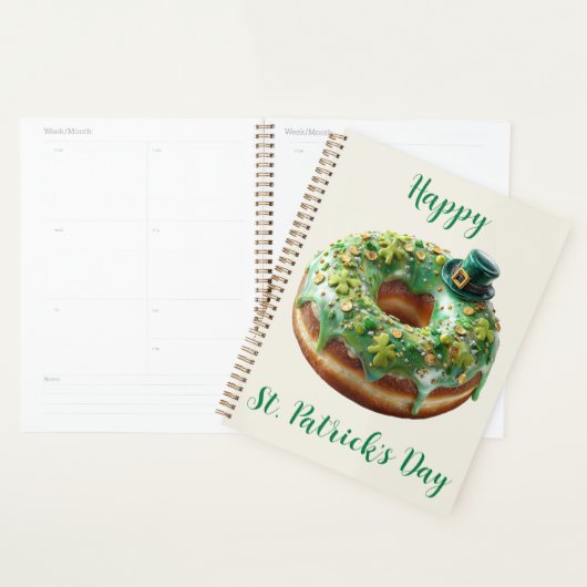 Happy St. Patrick’s Day Donut with Leprechaun Hat Planner (Display)
