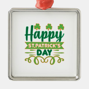 Happy ST Patrick S Day Metalen Ornament