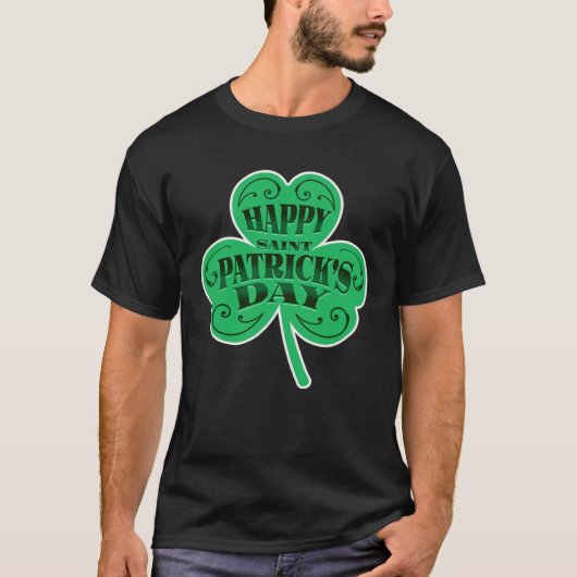 Happy St Patrick s Day Shamrock Catholic Saint Pat T-shirt (Voorkant)