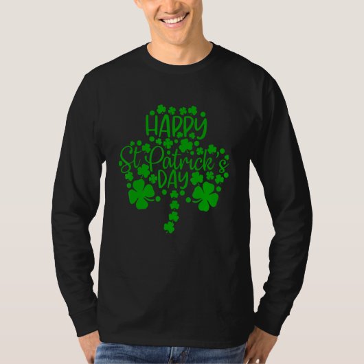 Happy St Patrick S Day Shamrock Clover Mannen Wome T-shirt (Voorkant)