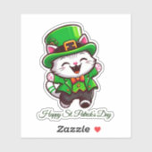Happy St. Patrick’s Sticker (Feuille)
