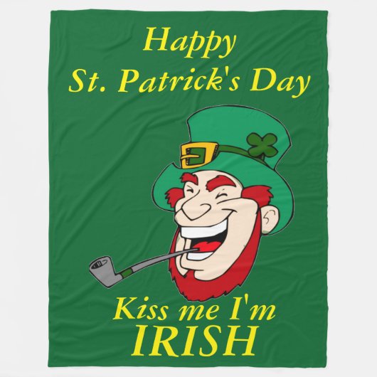 HAPPY ST. PATRICK'S DAG FLEECE DEKEN (Voorkant)