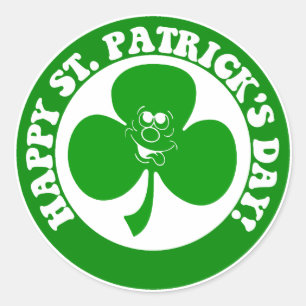 HAPPY ST PATRICK'S DAG RONDE STICKER