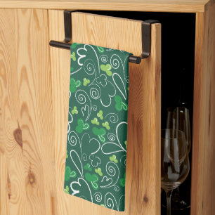HAPPY ST. PATRICK'S DAG Shamrock Pattern Kitchen T Theedoek
