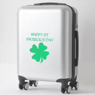 Happy St Patrick's Day 2024 Irish Shamrock Leaf Sticker
