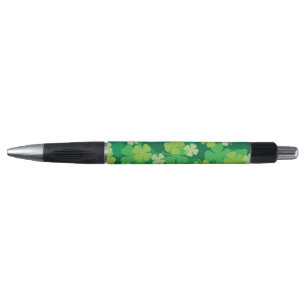 Happy St. Patrick's Day 4-bladklavers zwart in Pen