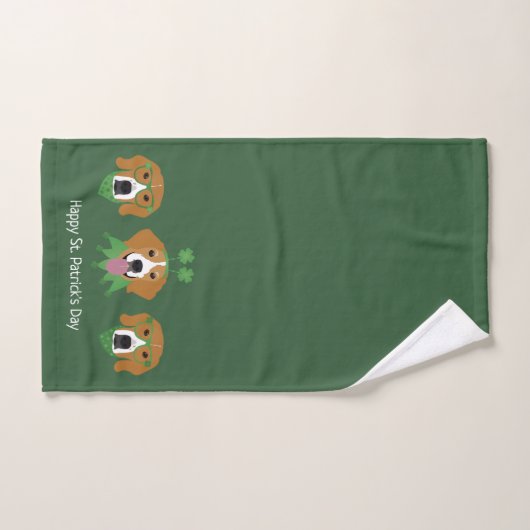 Happy St Patricks Day Beagle Dogs Bad Handdoek (Handdoek)