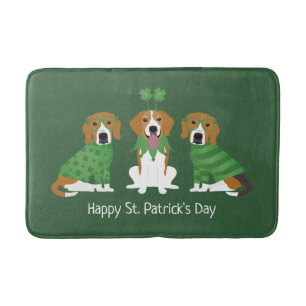 Happy St Patricks Day Beagle Dogs Badmat