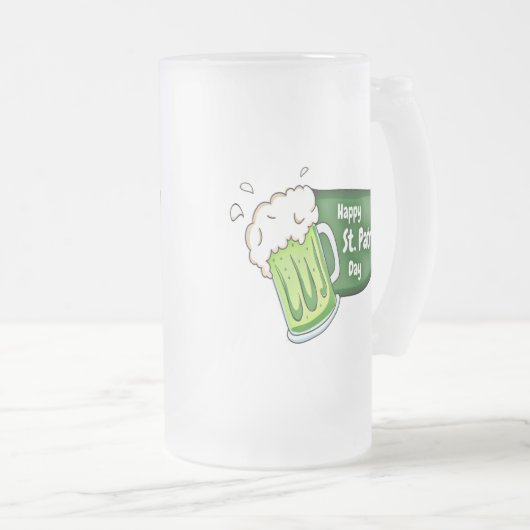 Happy St. Patricks Day Beer Matglas Bierpul (Voorkant rechts)