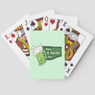 Happy St. Patricks Day Beer Pokerkaarten