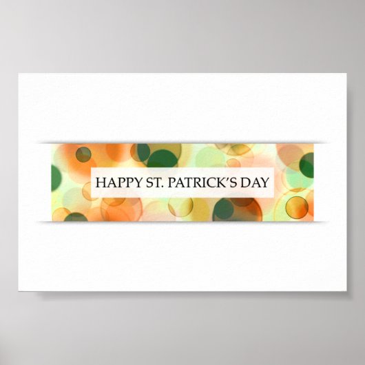 happy st patricks day ( bokeh ) poster (Voorkant)