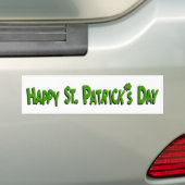 Happy St. Patrick's Day Bumpersticker (Op auto)
