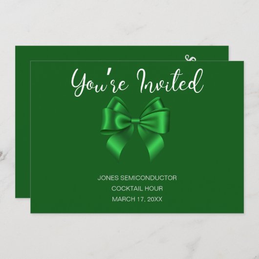 Happy St Patrick's Day Business Party Aankondiging (Voorkant / Achterkant)