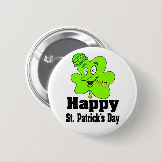 Happy St. Patrick's Day Button (Voorkant /achterkant)