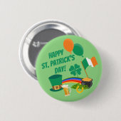 Happy St. Patrick's Day Button (Voorkant /achterkant)