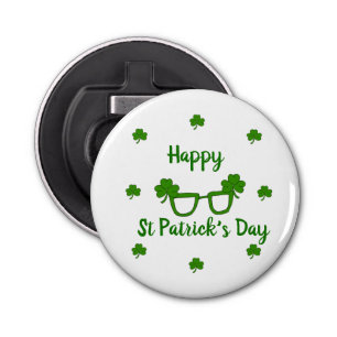 Happy St Patrick's Day Button Flesopener