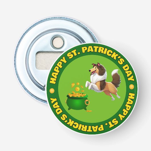 Happy St. Patrick's Day Button Flesopener (Voorkant)