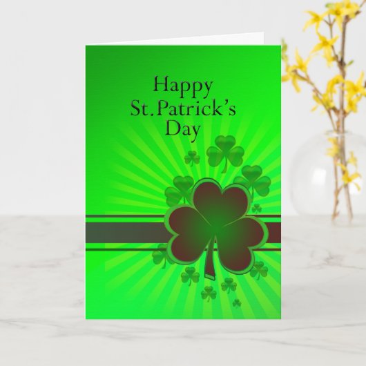 Happy St Patrick's day card Kaart (Gele Bloem)