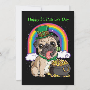 Happy St. Patrick's Day Carlin chien invitation