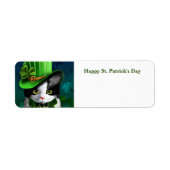 Happy St. Patrick's Day Chat étiquette d'adresse d (Devant)