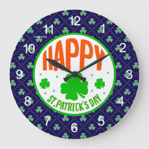 Happy St. Patrick's Day Circle Design-63501 Grote Klok