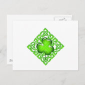 Happy St. Patrick's Day Clover Gift Briefkaart (Voorkant / Achterkant)