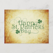 Happy St. Patrick's Day Clover Shamrock Briefkaart (Voorkant)