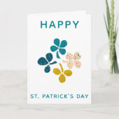 Happy St. Patrick's day Clover Shamrock Drawing Kaart (Voorkant)