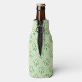Happy St Patrick's day clover shamrock monogram Ca Flesjeskoeler (Fles Achterkant)