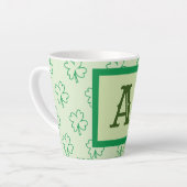 Happy St Patrick's day clover shamrock monogram Latte Mok (Linkerhoek)