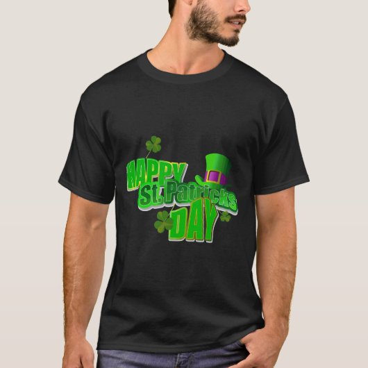 Happy St. Patrick's Day Clovers T-shirt (Voorkant)