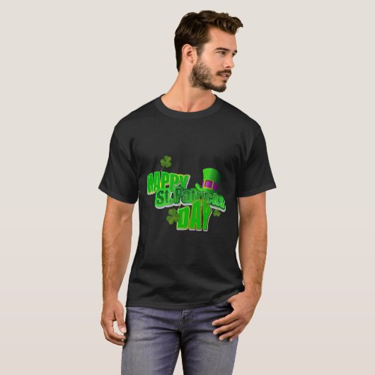 Happy St. Patrick's Day Clovers T-shirt (Voorkant volledig)
