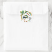 Happy St. Patrick's Day Crane Vierkante Sticker (Tas)