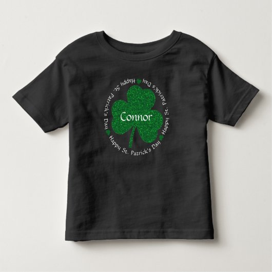 Happy St. Patrick's Day Custom Name Kinder Shirts (Voorkant)