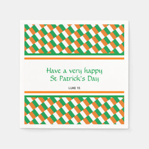 Happy St Patricks Day Custom Patriotic Irish Flag Servet