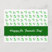Happy St. Patrick's Day Custom Shamrock Briefkaart (Voorkant)