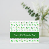 Happy St. Patrick's Day Custom Shamrock Briefkaart (Staand voorkant)