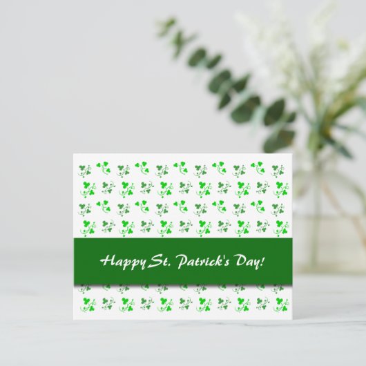 Happy St. Patrick's Day Custom Shamrock Briefkaart (Staand voorkant)