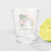 Happy St. Patrick's Day Cute Leprechaun Shot Glas (Achterkant)