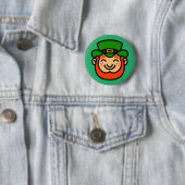 Happy St. Patrick's Day | Cute Lucky Leprechaun Ronde Button 5,7 Cm (In situ)