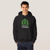 Happy St Patricks Day Cute One Lucky Teacher Rainb Hoodie (Voorkant volledig)