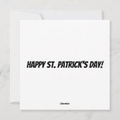 Happy St. Patrick's Day Cute Puppy Kaart (Achterkant)