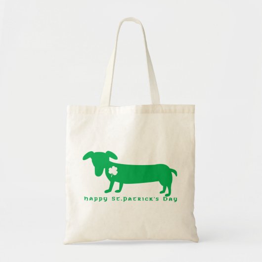Happy St. Patrick's Day Dachshund Tote Bag (Voorkant)