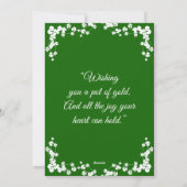 Happy St Patricks Day Daughter, Clover Fun Feestdagenkaart (Achterkant)